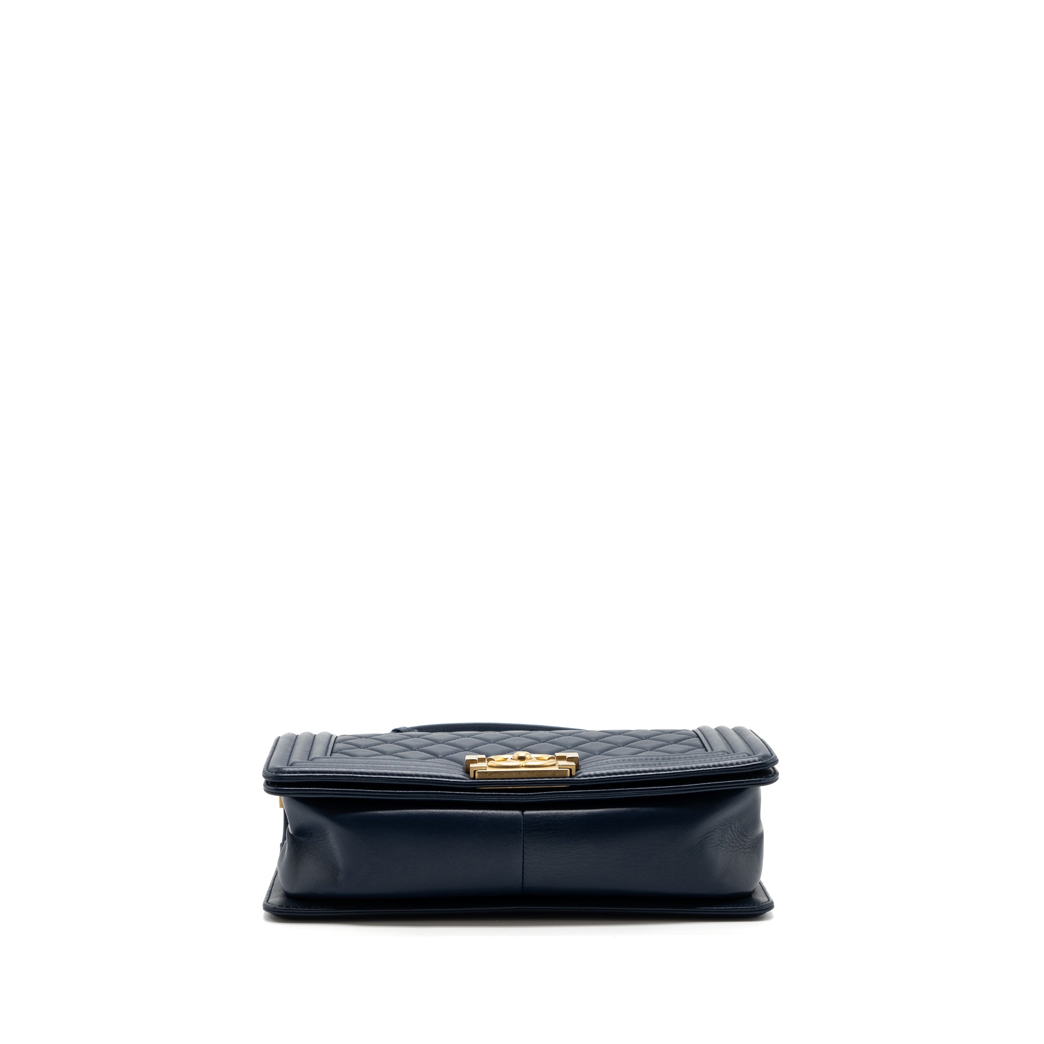 Chanel Medium Boy Bag Lambskin Dark Blue