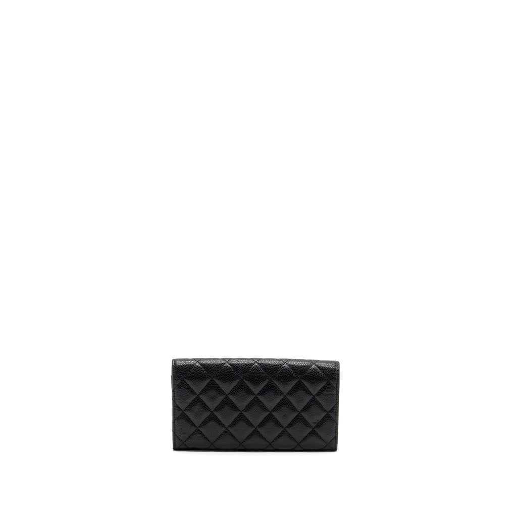 Chanel Flap Long Wallet Caviar Black