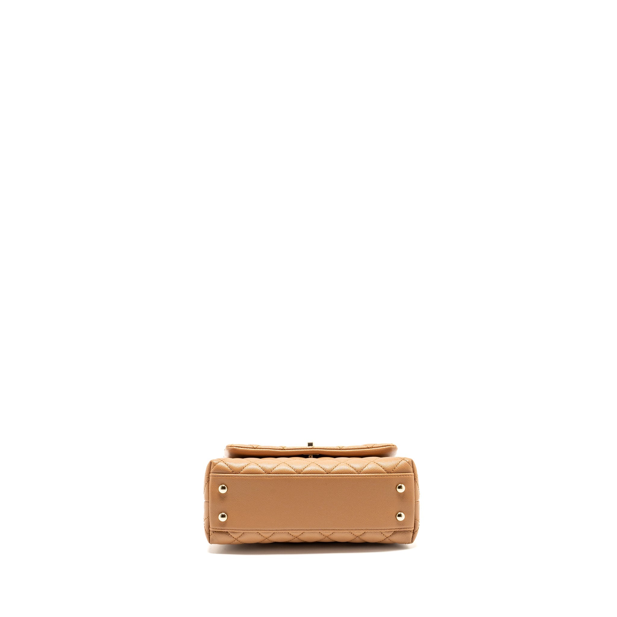 Chanel 21P Small Coco Handle Caviar Caramel L