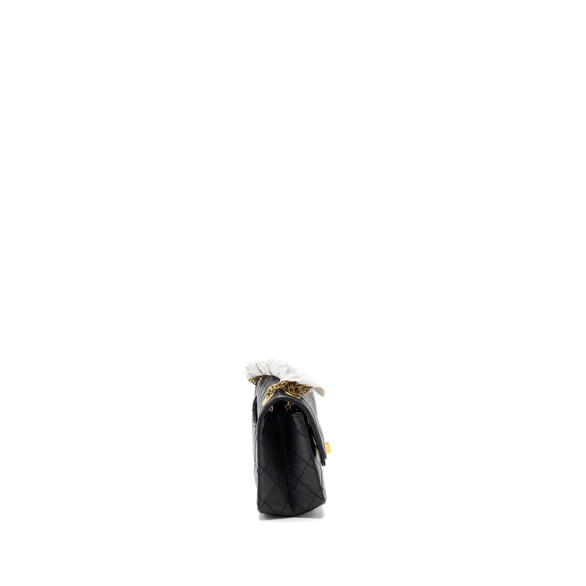 Chanel Mini 2.55 Reissue Flap Bag Aged Calfskin Black  (Microchip)
