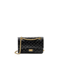 Chanel small 2.55 225 reissue flap bag aged calfskin black