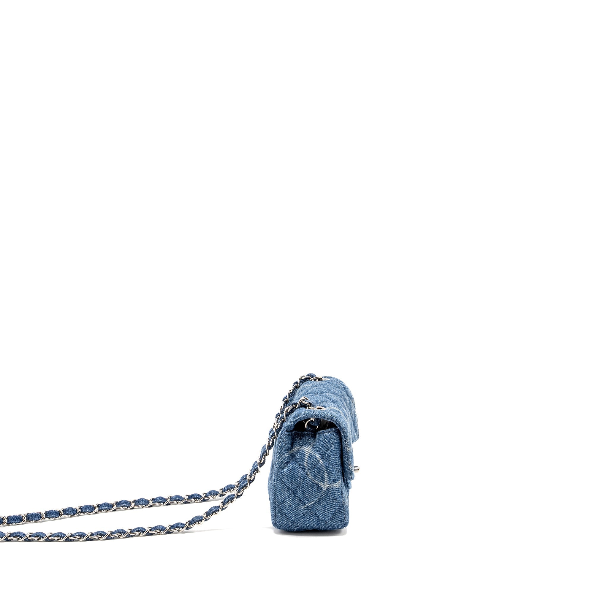 Chanel Mini Square flap bag denim blue