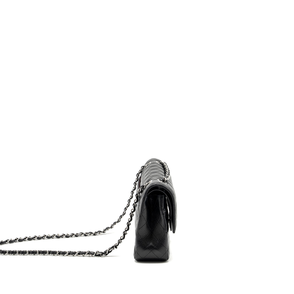 Chanel Medium Classic Double Flap Bag Caviar Black  (microchip)