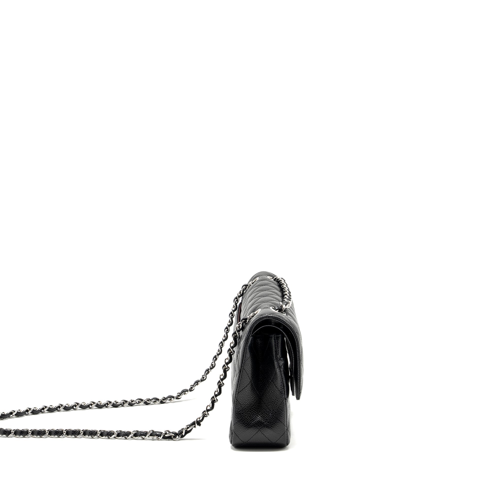 Chanel Medium Classic Double Flap Bag Caviar Black  (microchip)