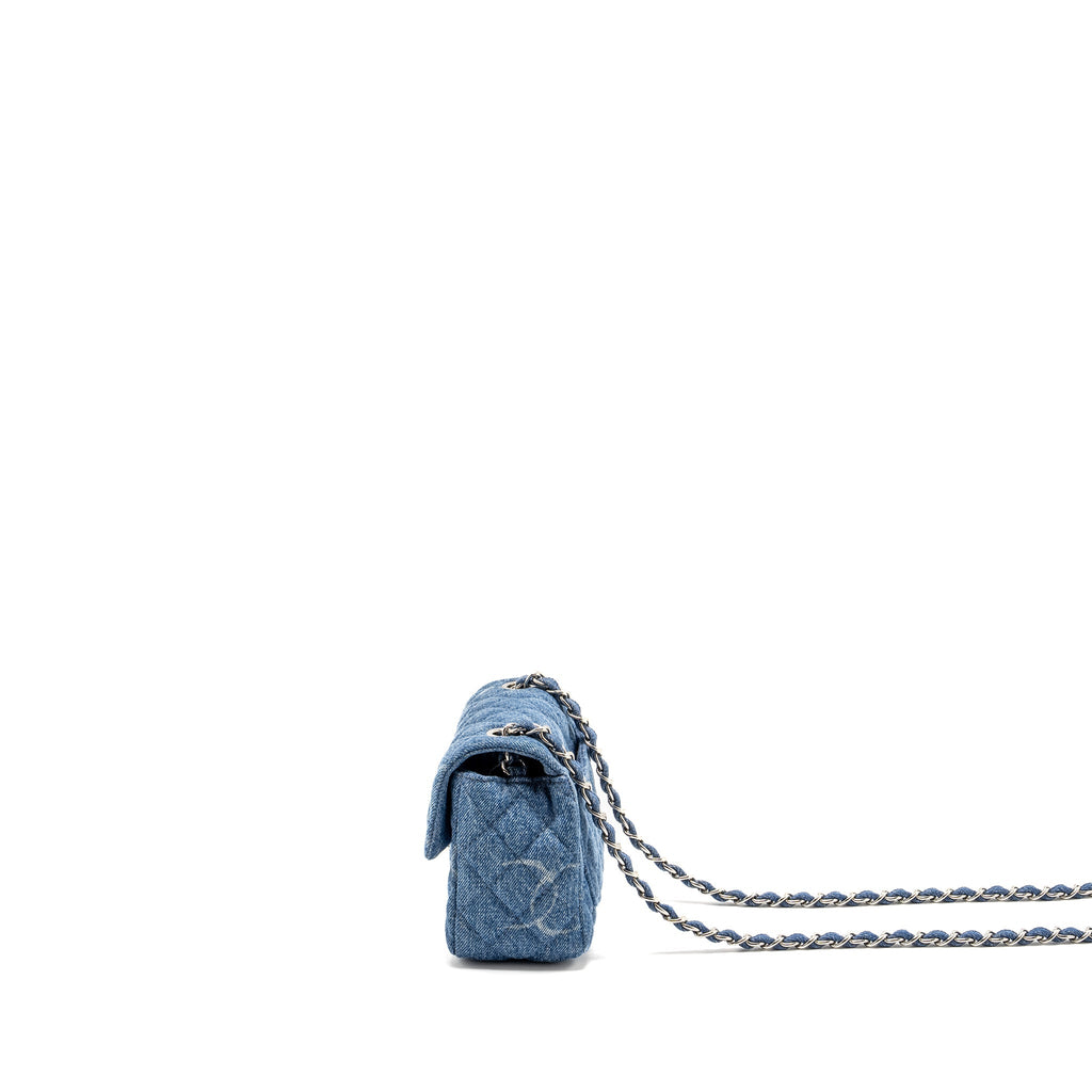 Chanel Mini Square flap bag denim blue