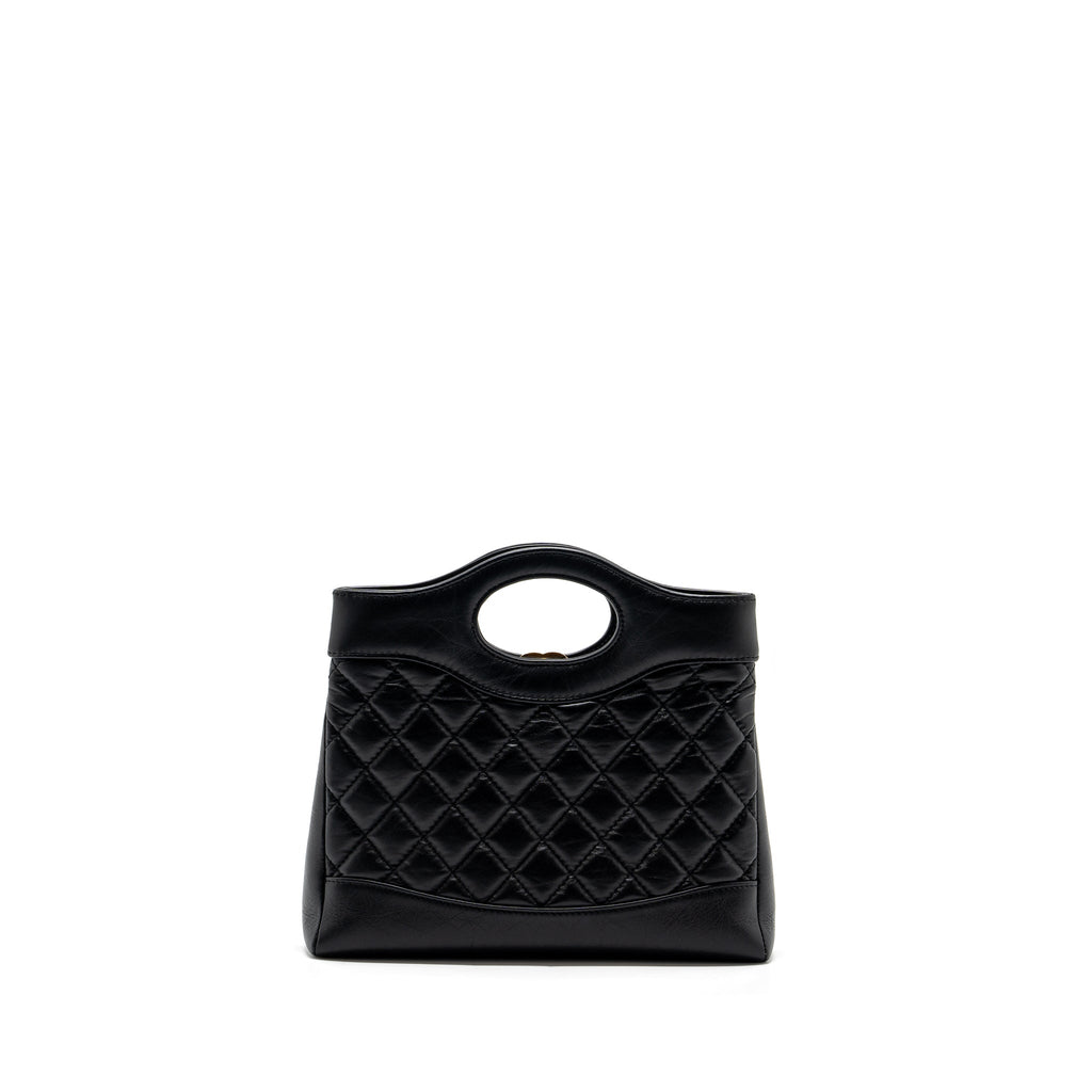 Chanel 23A Mini 31 Bag Calfskin Black L (microchip)