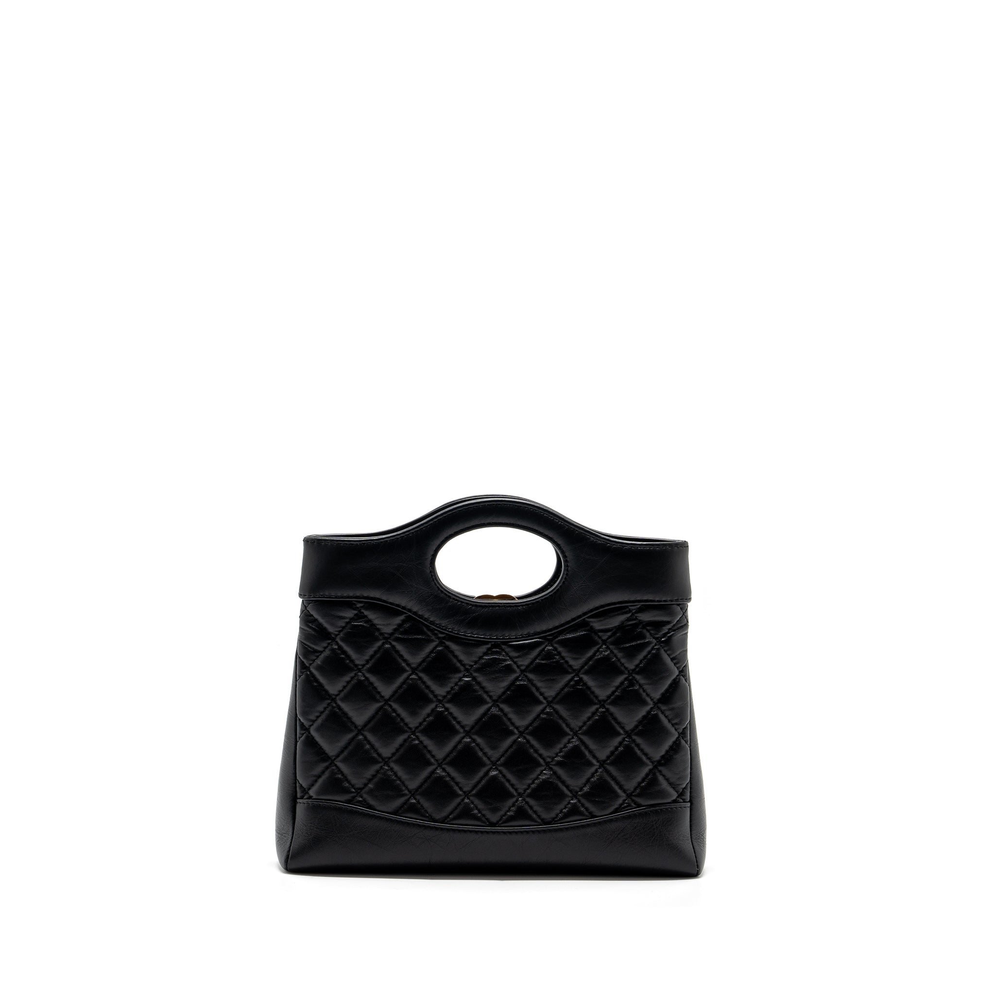 Chanel 23A Mini 31 Bag Calfskin Black L (microchip)