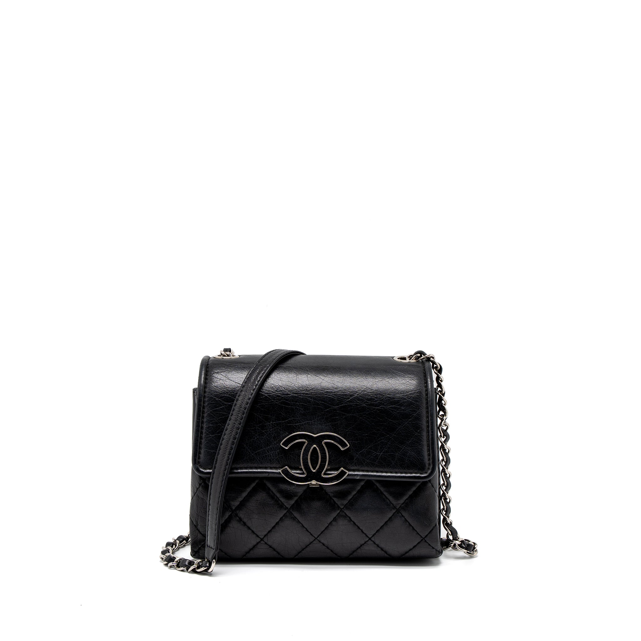 Chanel Giant CC Logo Bag Calfskin Navy