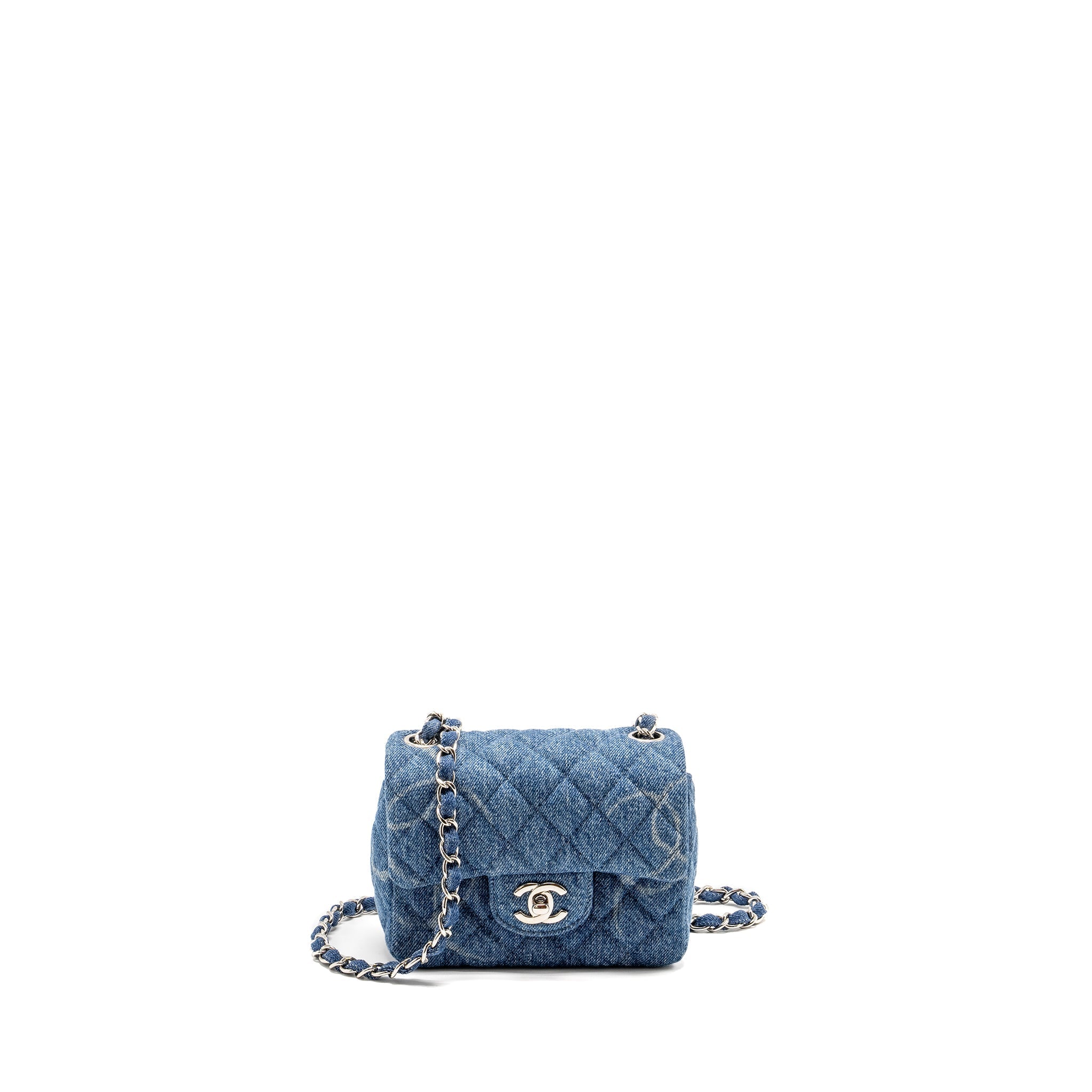 Chanel Mini Square flap bag denim blue