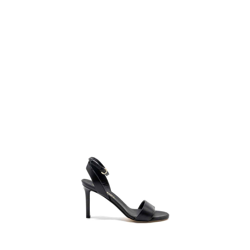 Chanel Size 36 Heel Sandals Leather Black