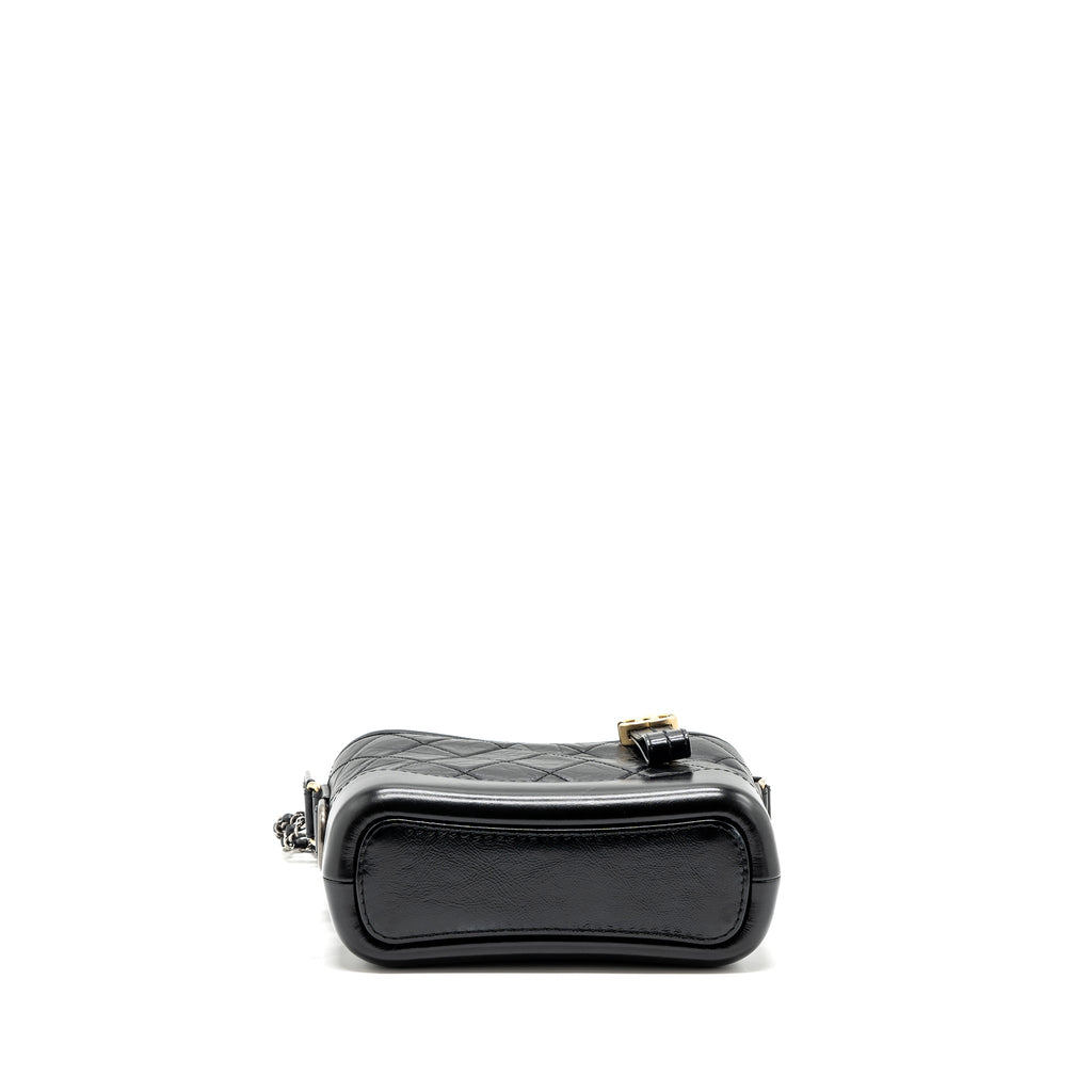 Chanel small Gabrielle hobo bag calfskin black Multicolour hardware