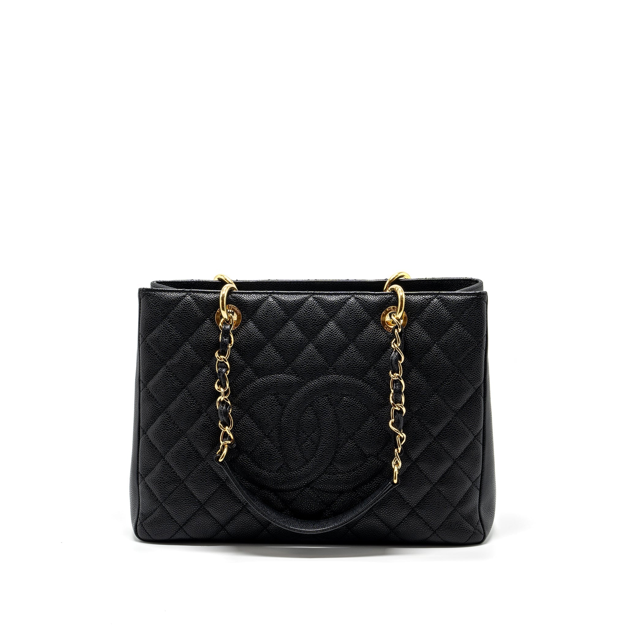 Chanel grand shopping tote bag caviar Black