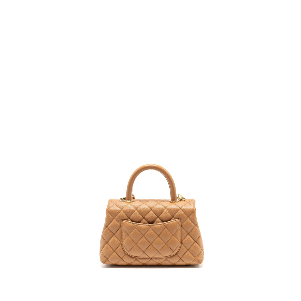 Chanel 21P Small Coco Handle Caviar Caramel L