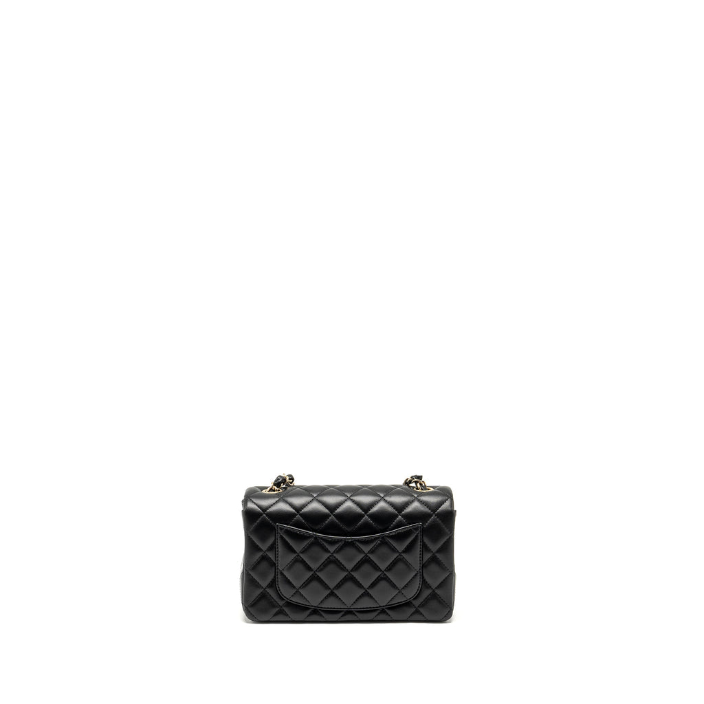 Chanel Mini Rectangular Flap Bag Lambskin Black L (microchip)