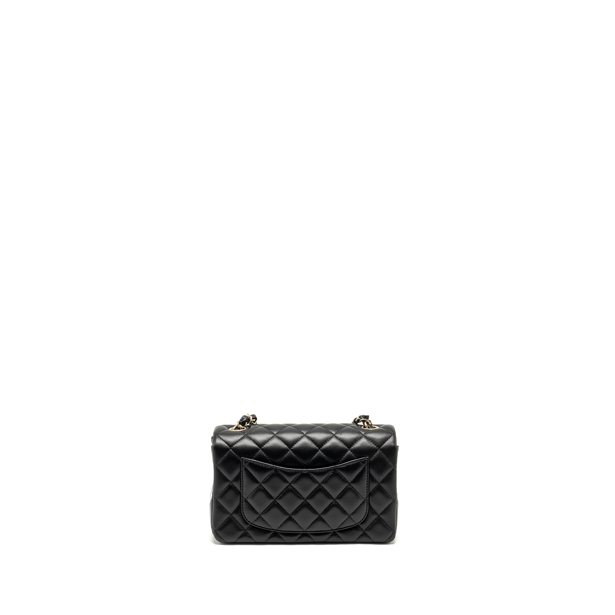 Chanel Mini Rectangular Flap Bag Lambskin Black L (microchip)