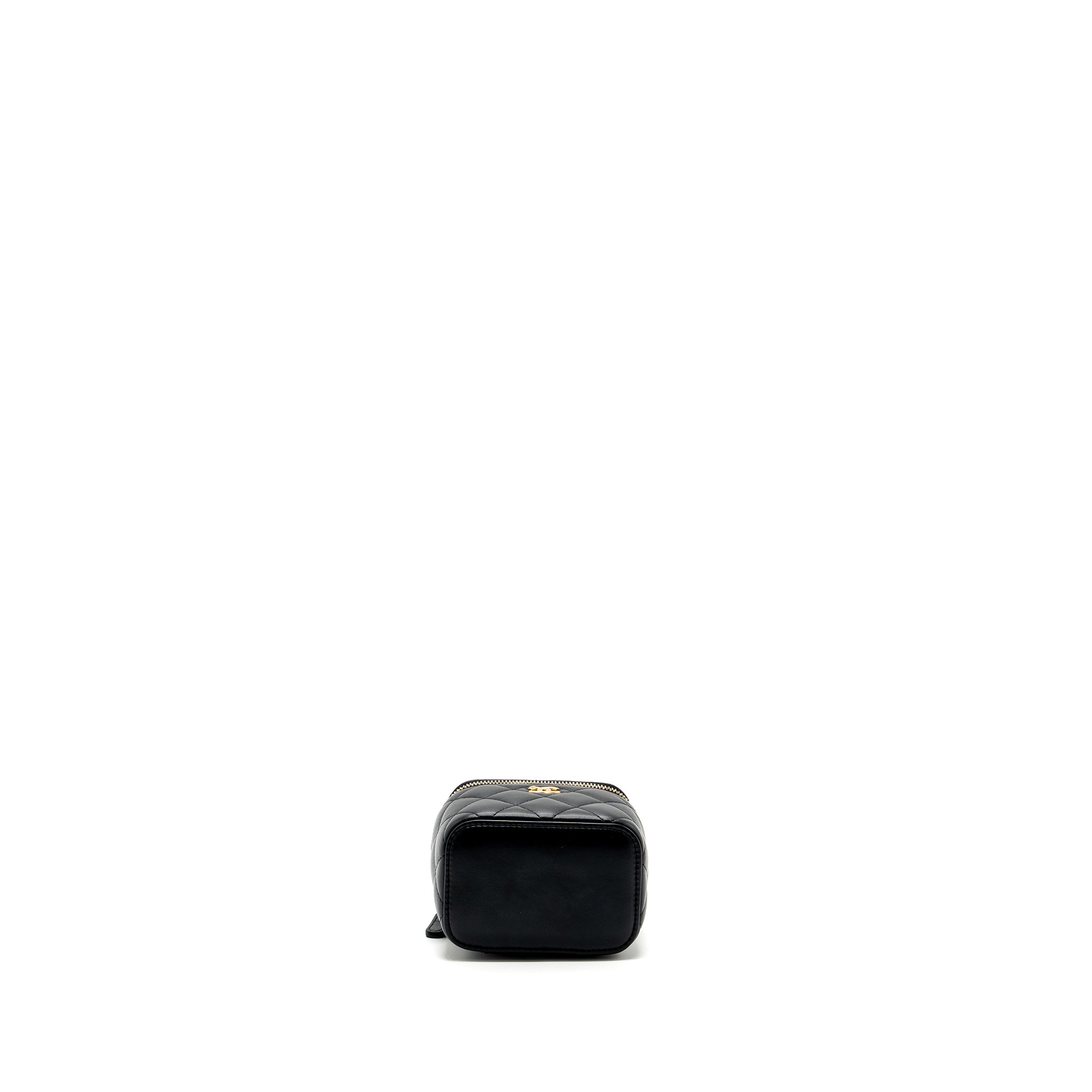 Chanel pearl crush mini vanity with chain lambskin Black