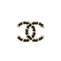 Chanel CC Logo Leather Chain Brooch L