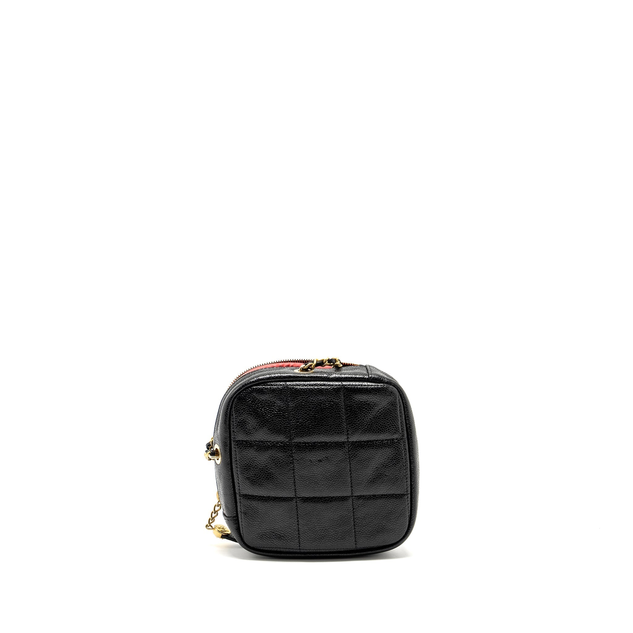 Chanel Quilted shape chain bag caviar black