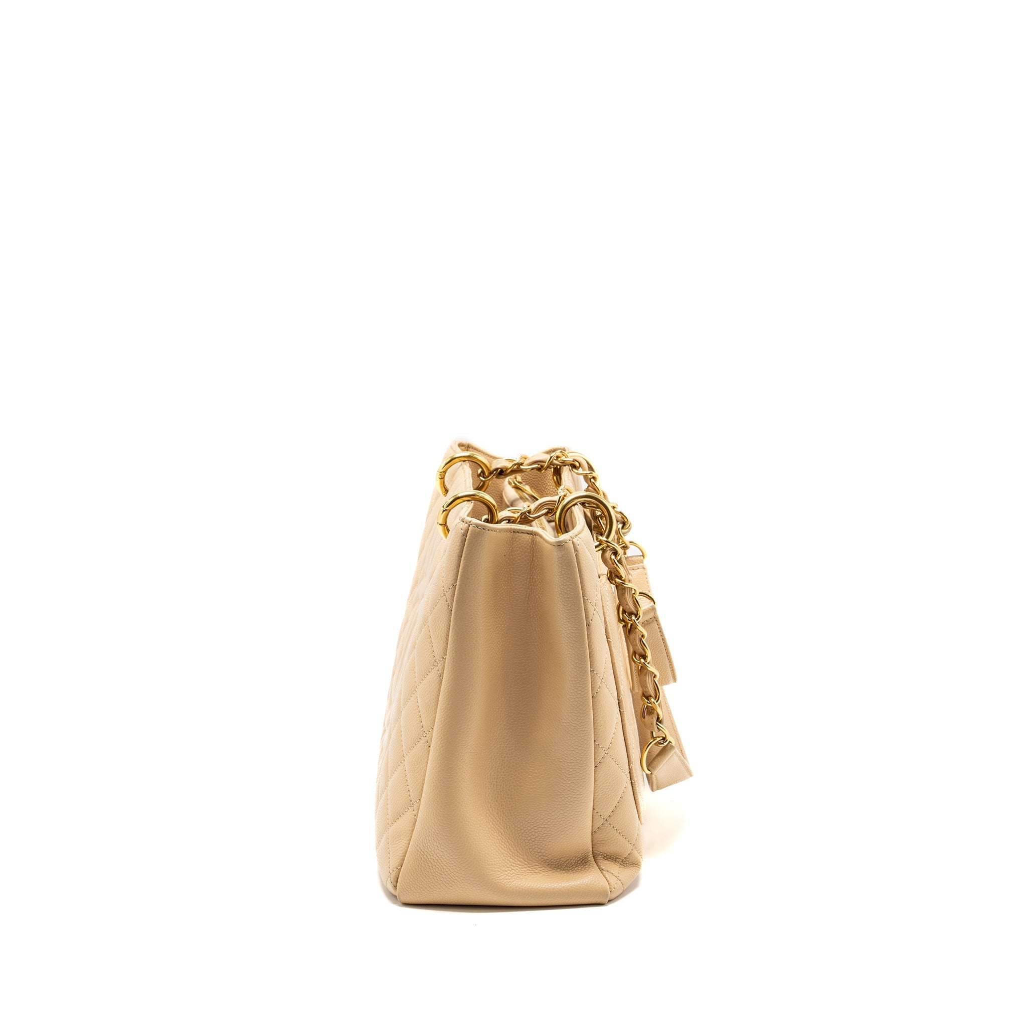 Chanel Grand Shopping Tote Bag Caviar Beige