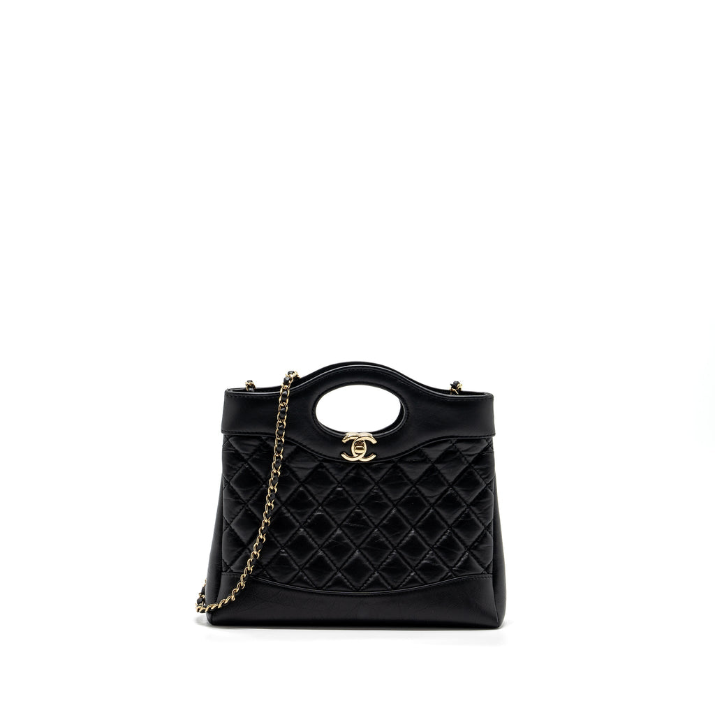 Chanel 23A Mini 31 Bag Calfskin Black L (microchip)