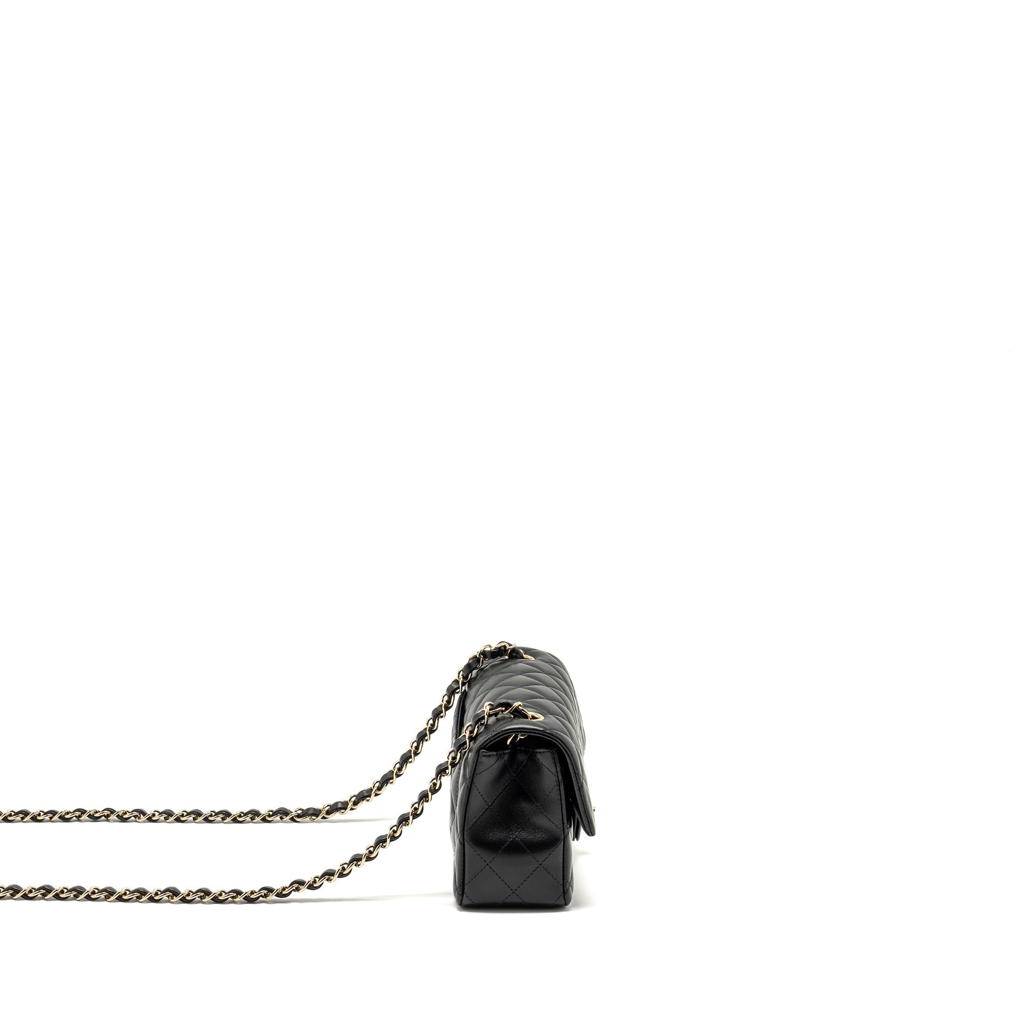Chanel Mini Rectangular Flap Bag Lambskin Black L (microchip)
