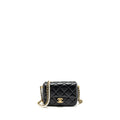 Chanel My Perfect Mini Flap Bag with Pearl Chain Lambskin Black  (Microchip)