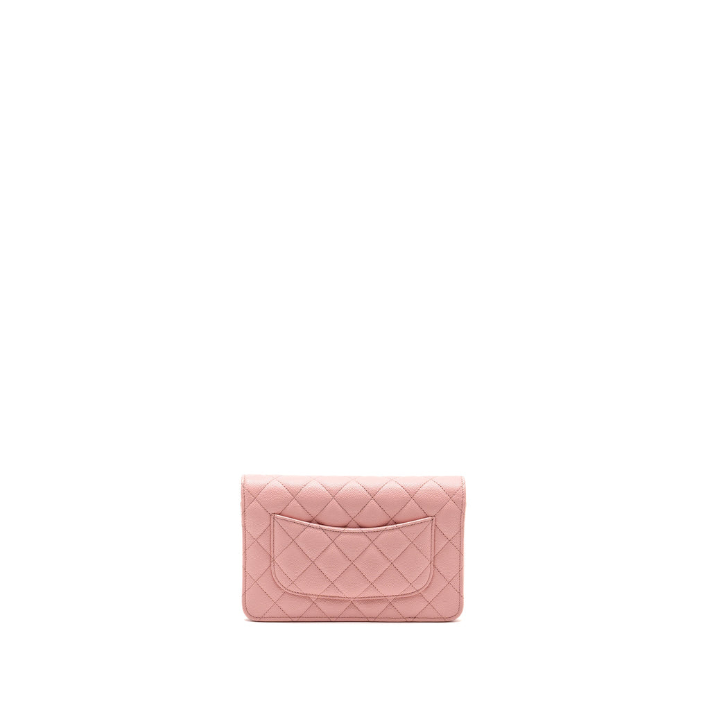 Chanel Classic Wallet on Chain Caviar Pink L (Microchip)