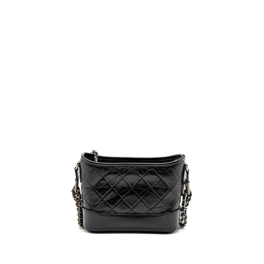 Chanel small Gabrielle hobo bag calfskin black Multicolour hardware