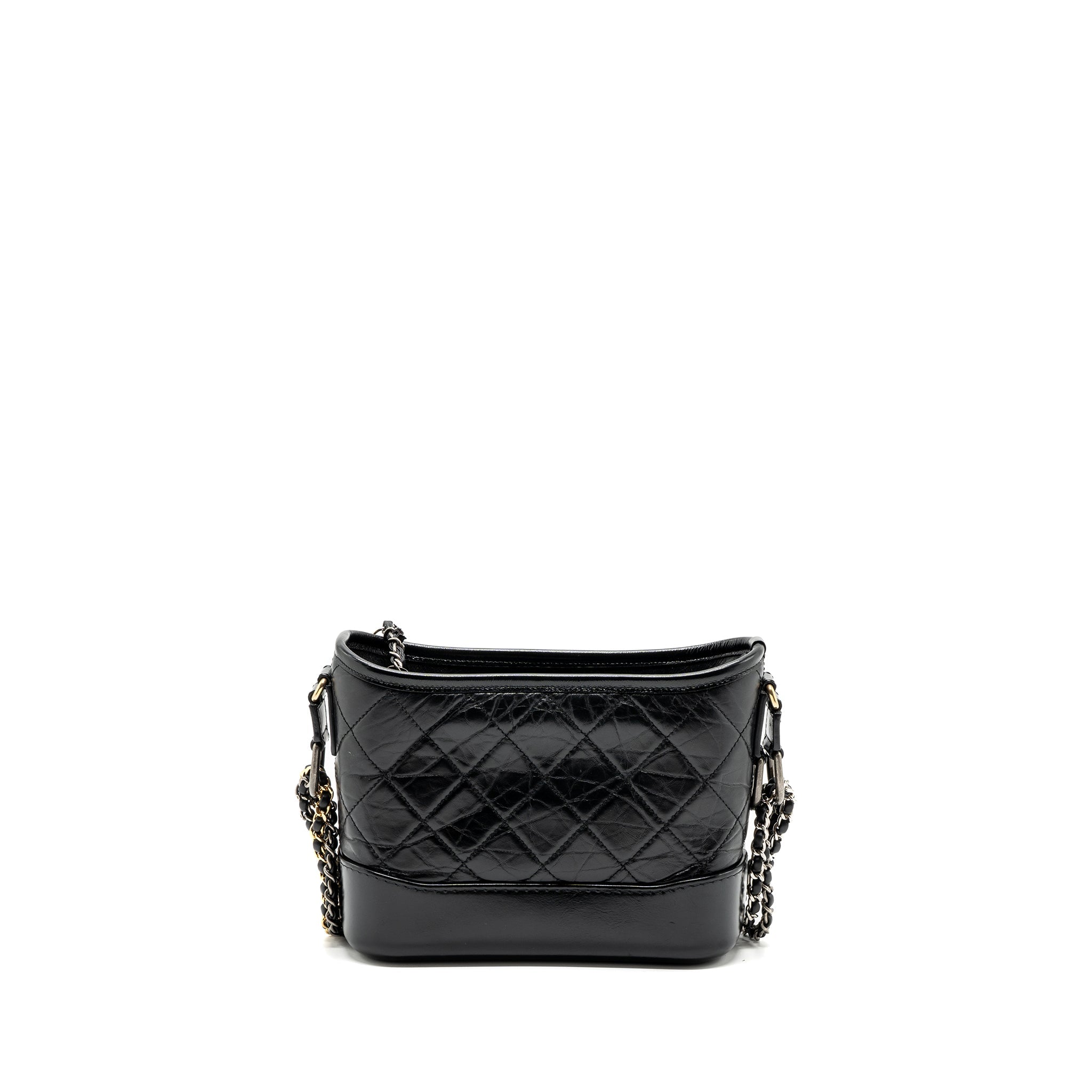 Chanel small Gabrielle hobo bag calfskin black Multicolour hardware
