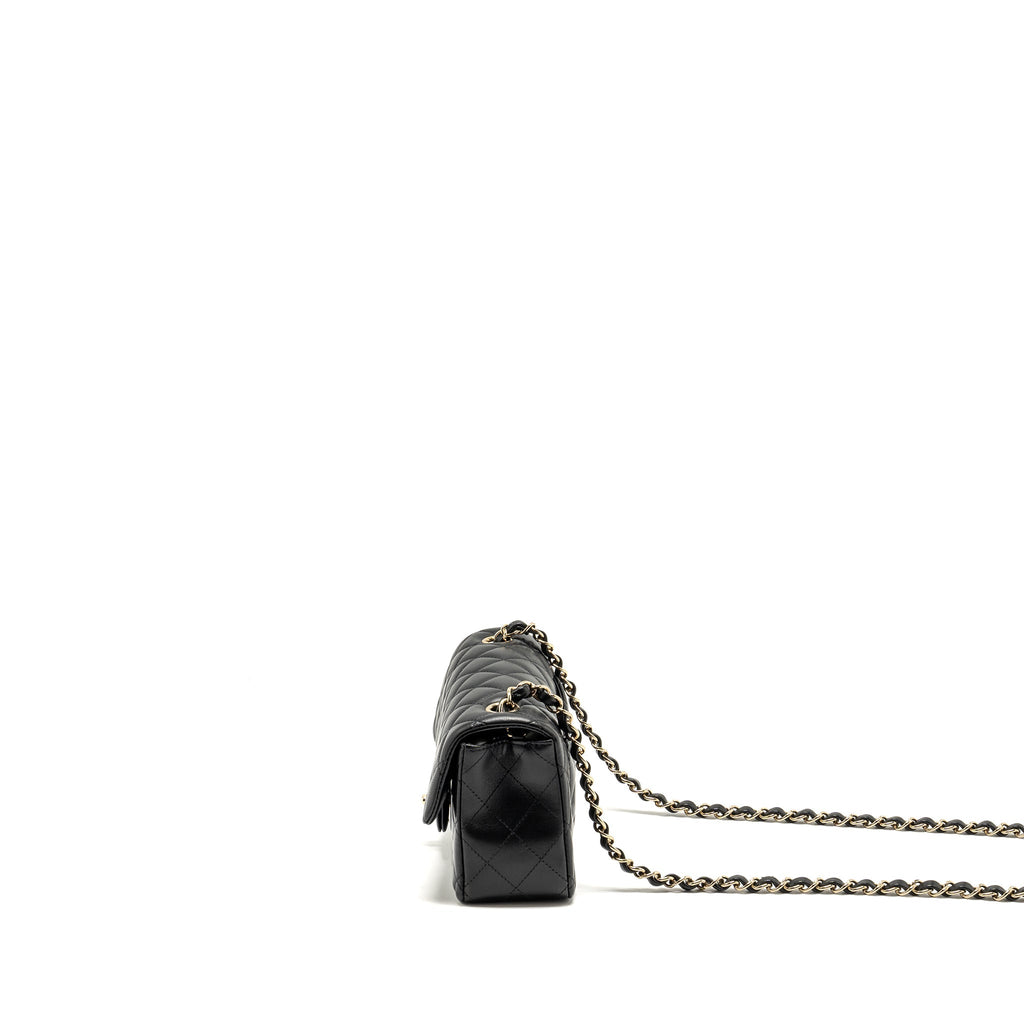 Chanel Mini Rectangular Flap Bag Lambskin Black L (microchip)