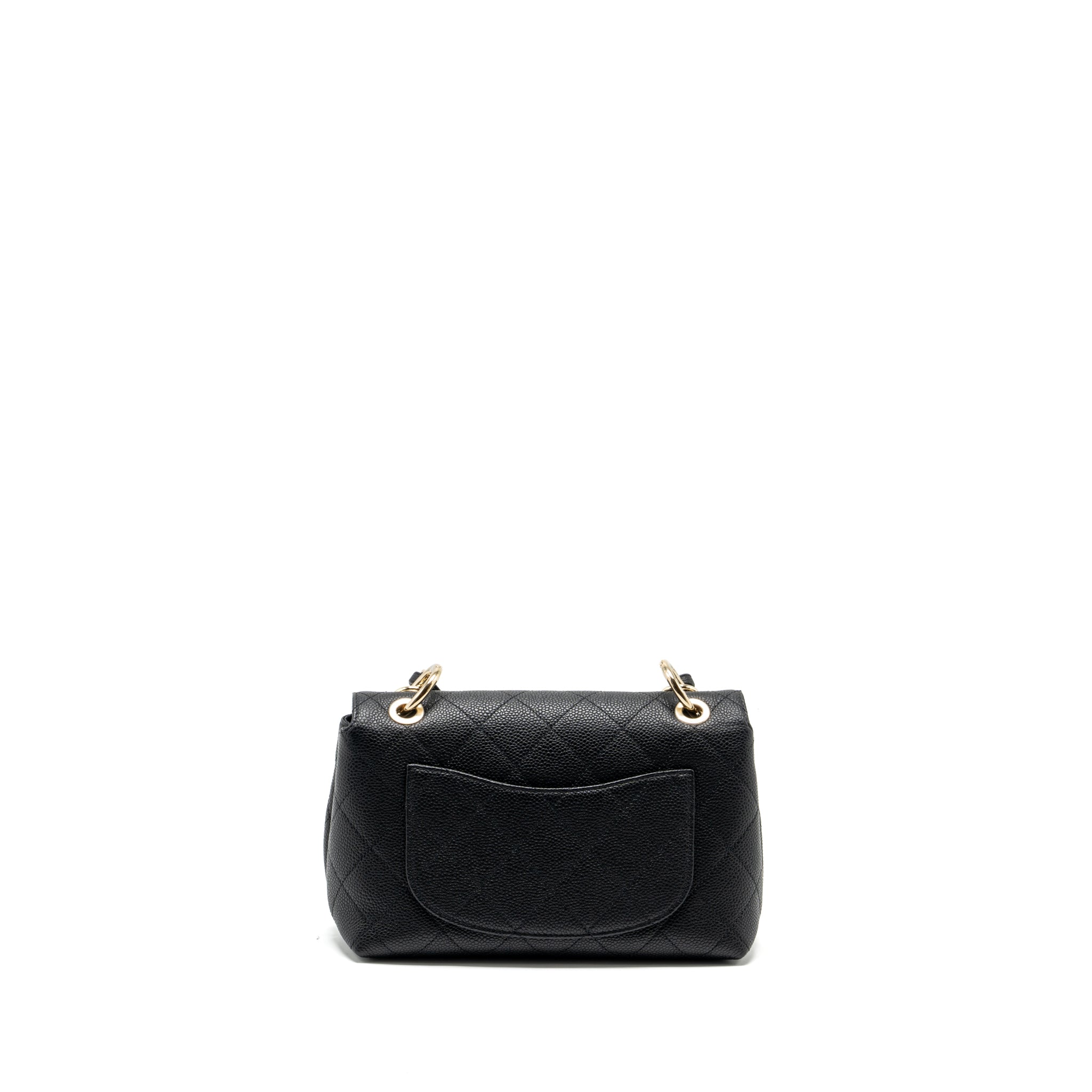 Chanel Chain Handle Flap Bag Quilted Calfskin Black L