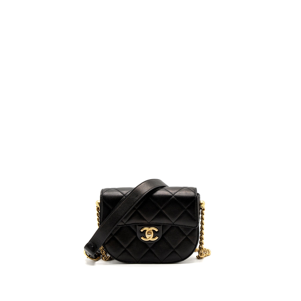 Chanel Messenger Bag Calfskin Black