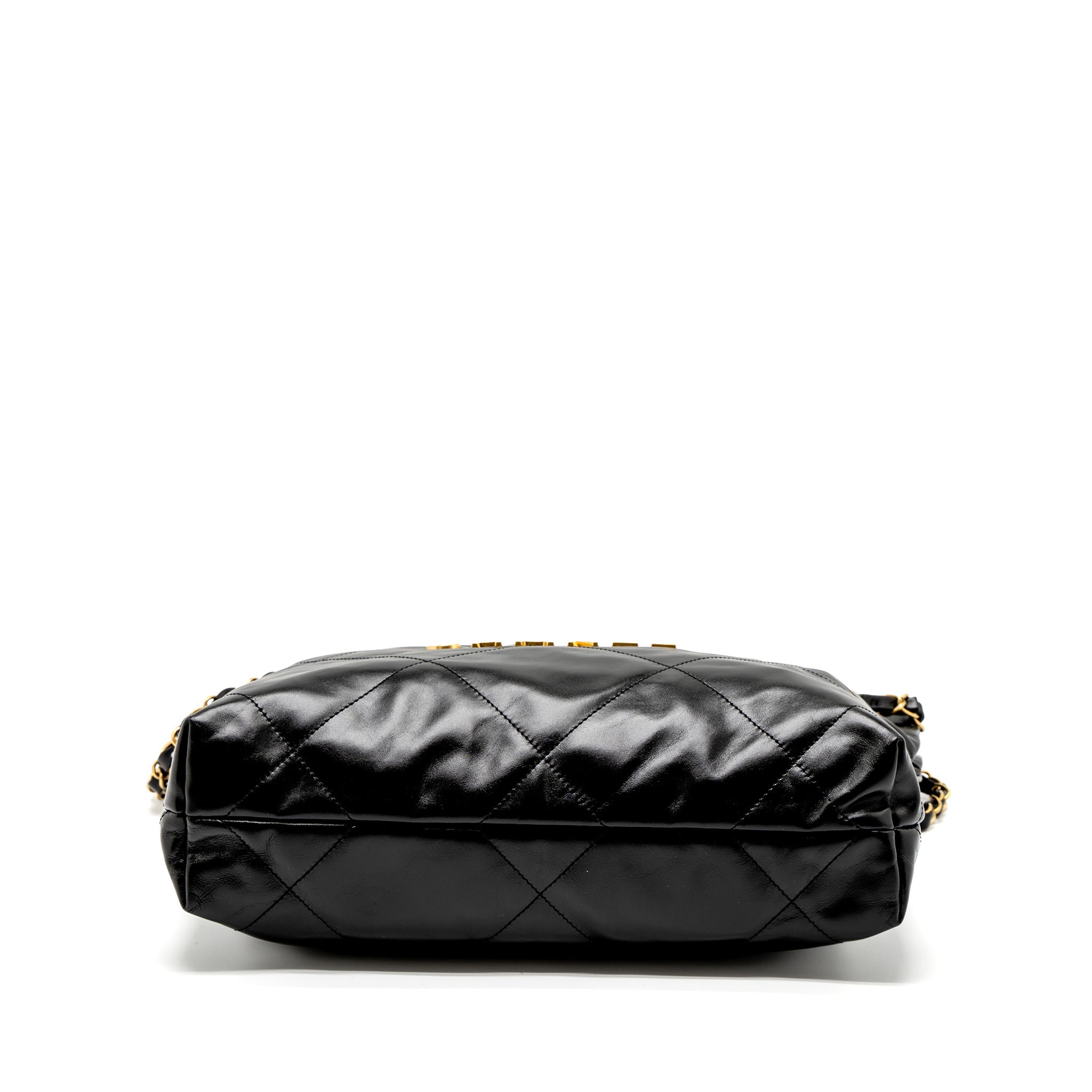 Chanel Small 22 Bag Shiny Calfskin Black  (Microchip)