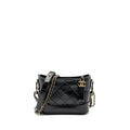 Chanel small Gabrielle hobo bag calfskin black Multicolour hardware
