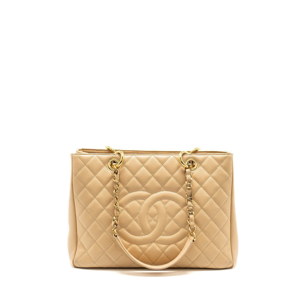 Chanel Grand Shopping Tote Bag Caviar Beige