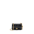 Chanel Coco Love Mini Flap Bag Adjustable Chain Caviar black  (microchip)