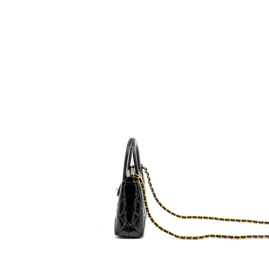 Chanel Mini Kelly Shopping Tote Bag Calfskin Black  (Microchip)