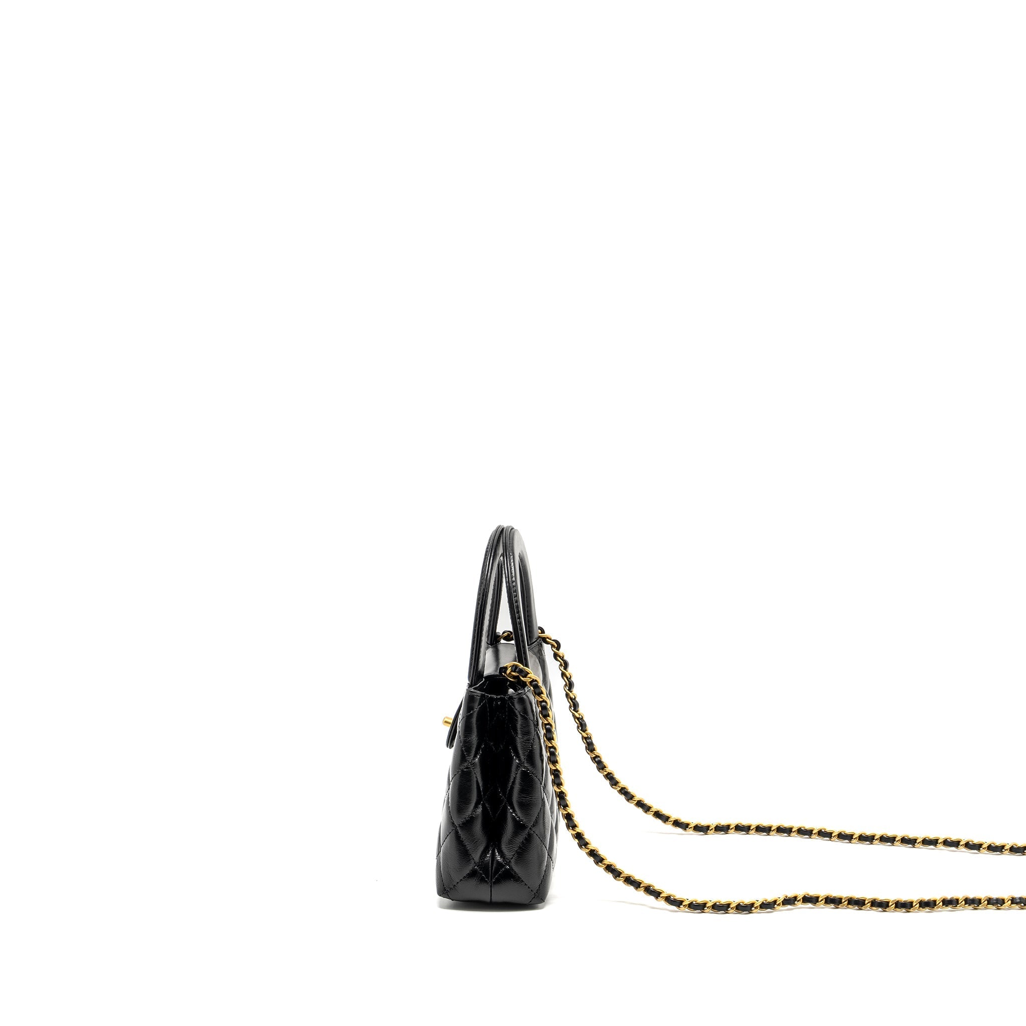 Chanel Mini Kelly Shopping Tote Bag Calfskin Black  (Microchip)