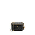 Chanel Pearl Crush Long Vanity with Chain Lambskin Black  (Microchip)