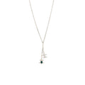 Chanel CC logo/Star Drop Necklace Crystal/Pearl/Silver Tone