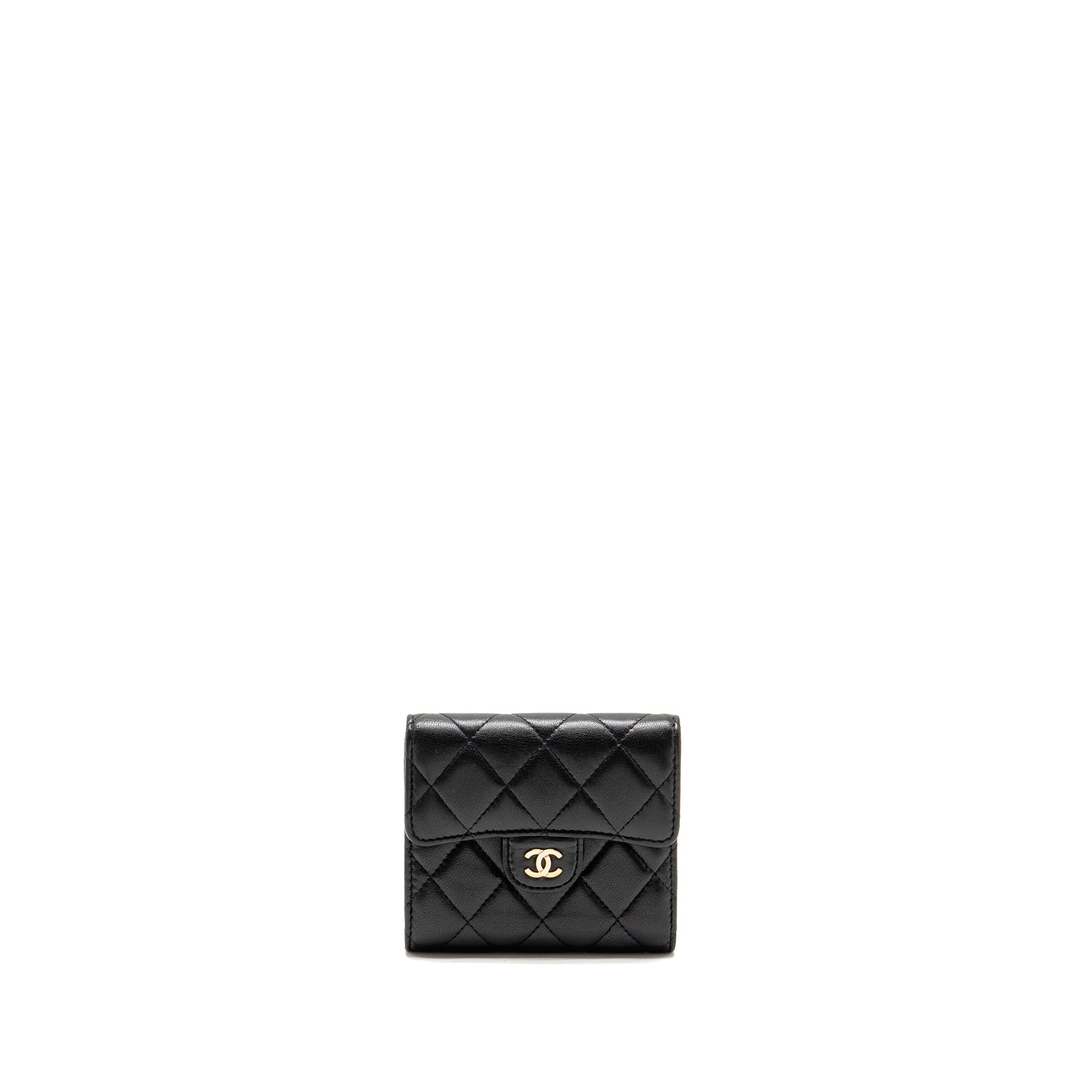Chanel Classic Small Flap Wallet Lambskin Black L