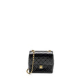 CHANEL 22K Retro Classic New Square Large Flap Bag Goatskin Black  (Microchip)