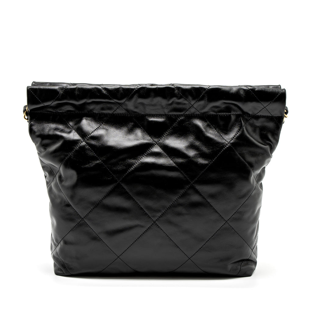 Chanel Small 22 Bag Shiny Calfskin Black  (Microchip)