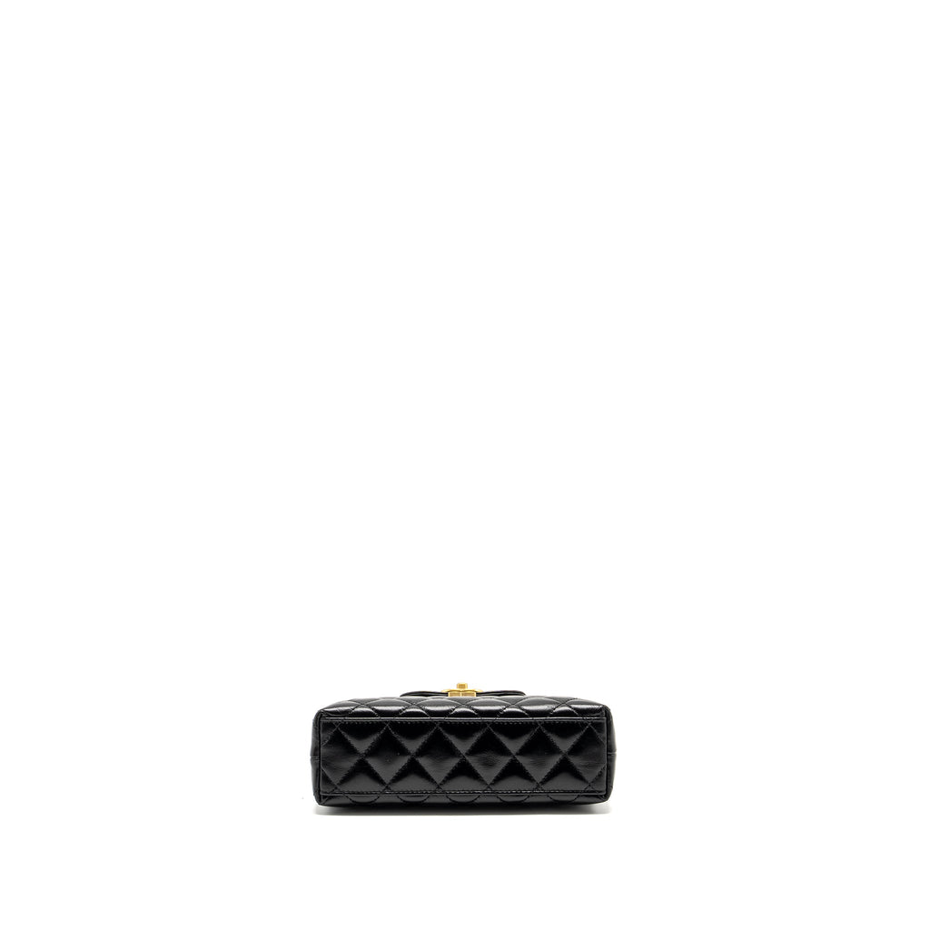 Chanel Mini Kelly Shopping Tote Bag Calfskin Black  (Microchip)
