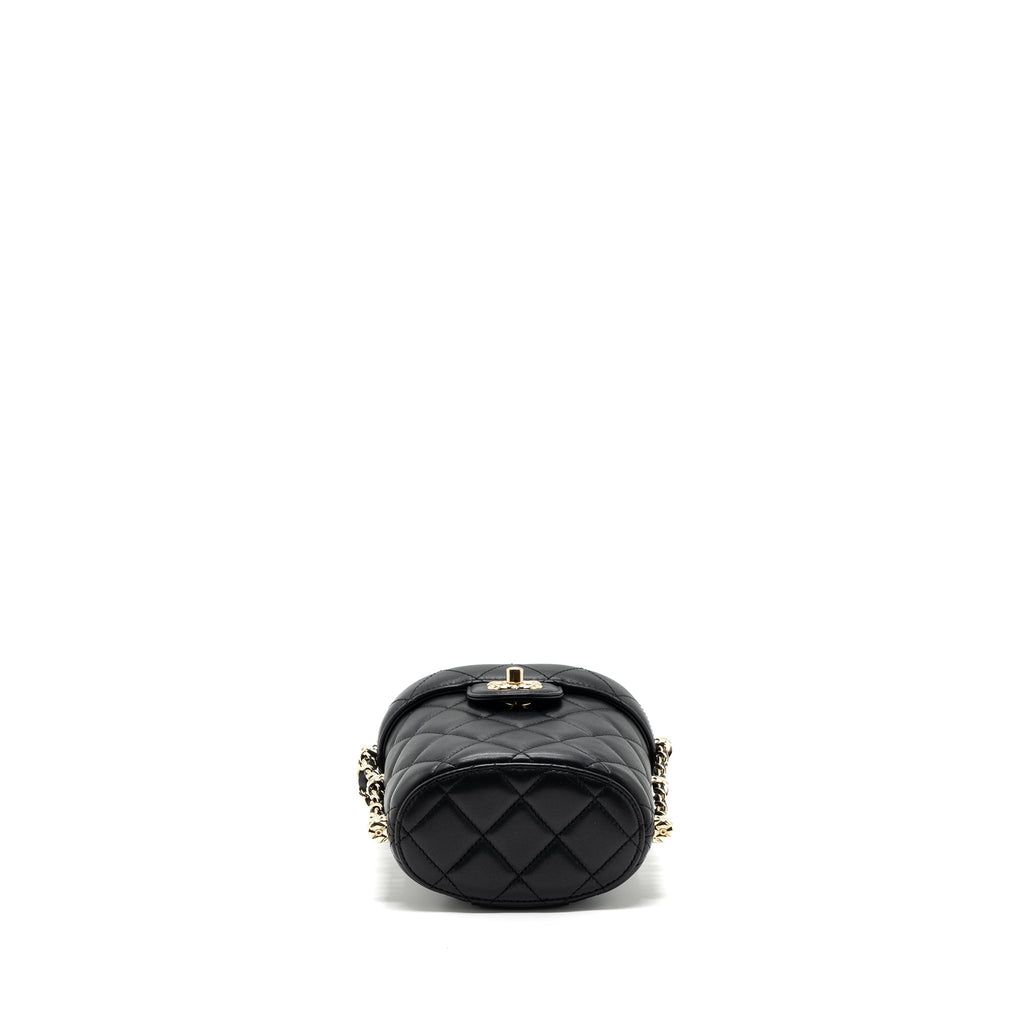 Chanel Vanity With Chain Lambskin Black L(Microchip)