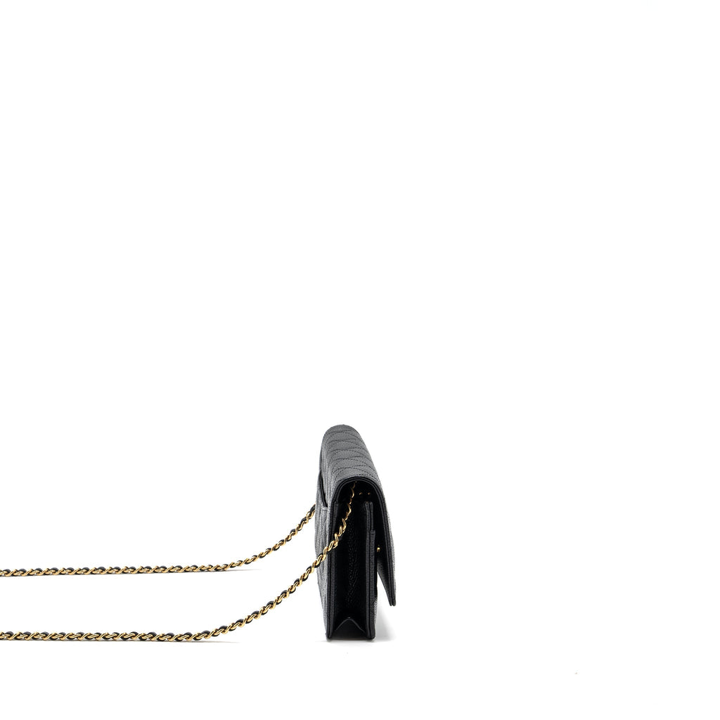 Chanel Classic Wallet On Chain Caviar Black  (microchip)