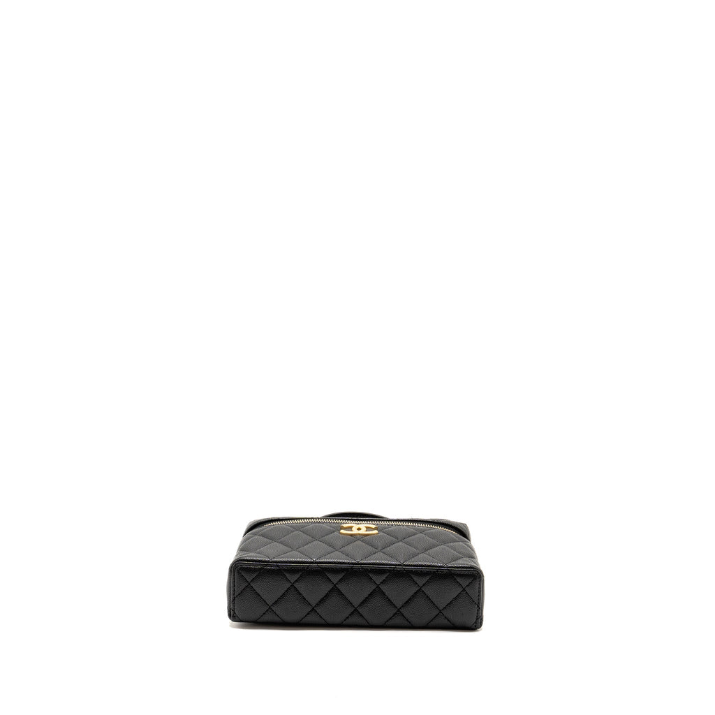 Chanel Top Handle Vanity Bag Caviar Black  (Microchip)