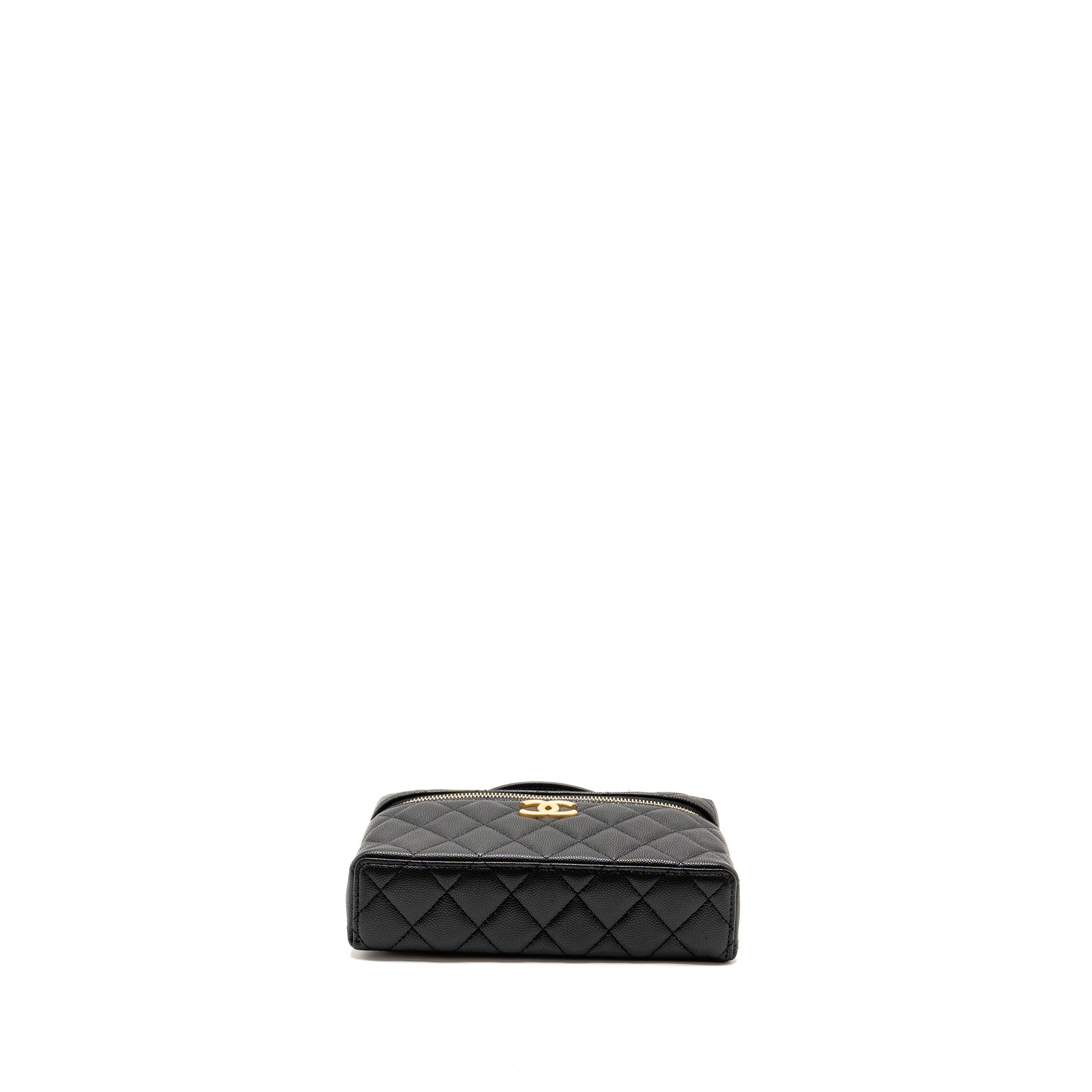 Chanel Top Handle Vanity Bag Caviar Black  (Microchip)