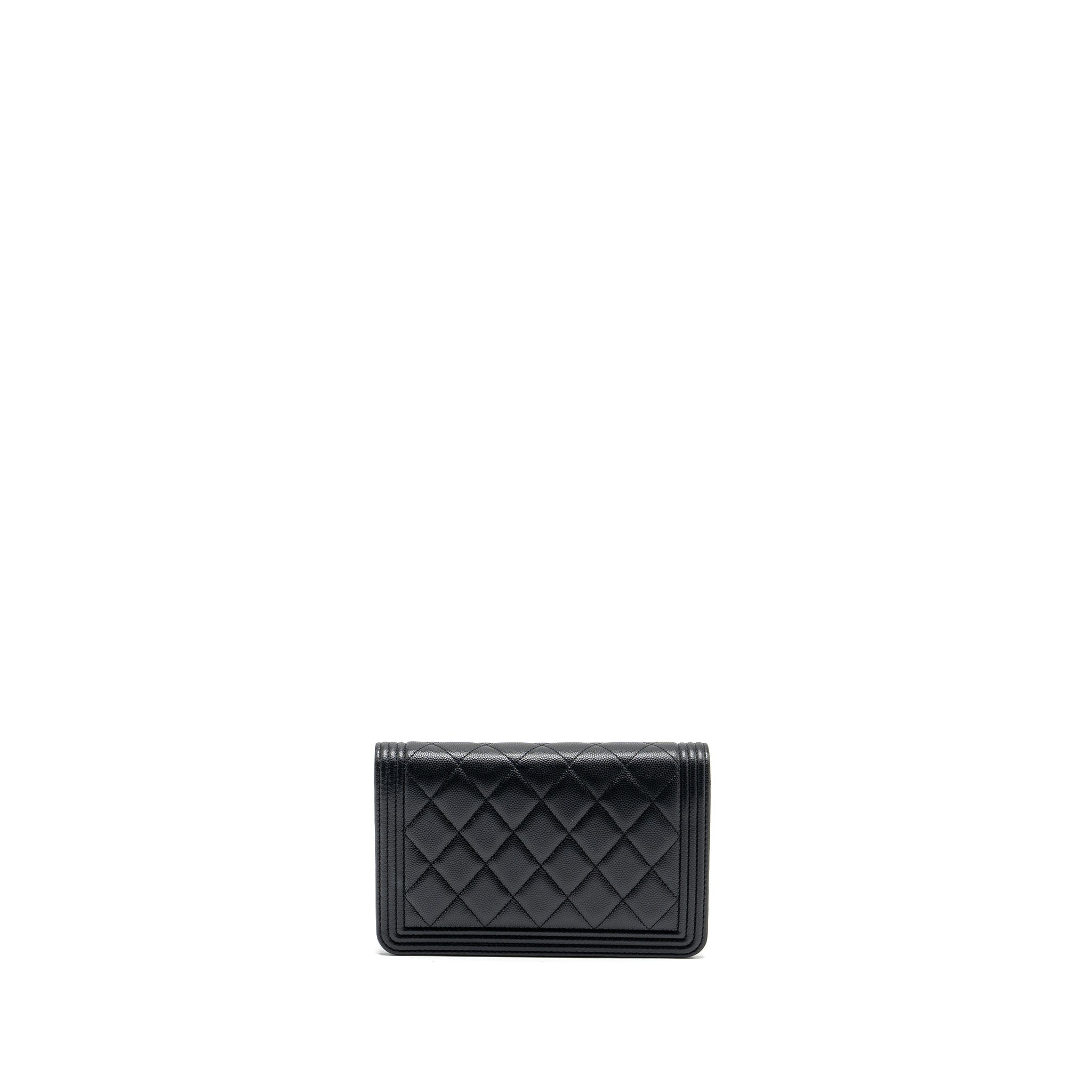 Chanel Boy Wallet On Chain caviar black  (microchip)