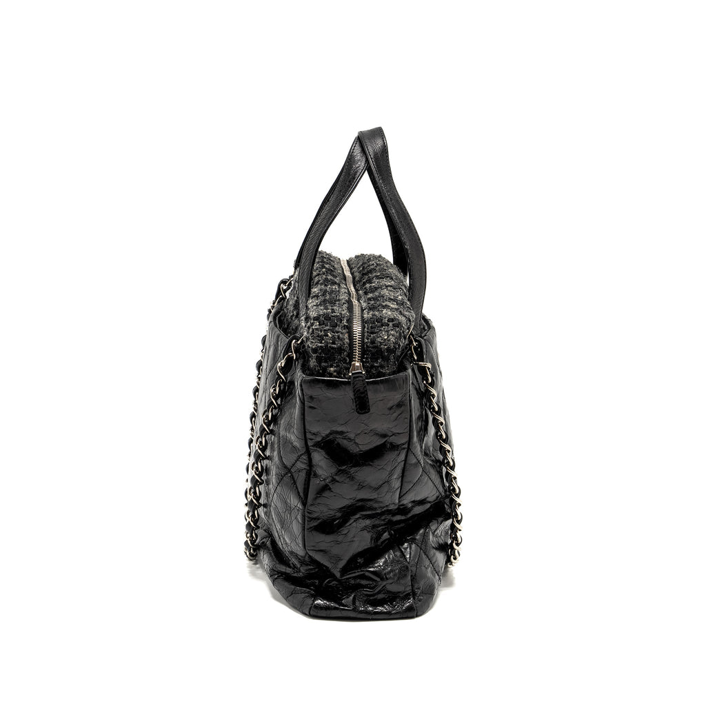 Chanel Portobello Tote Bag Calfskin/Tweed Black/Grey